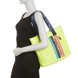 🆕 Nautica Jetty Tote neon yellow, neoprene material
